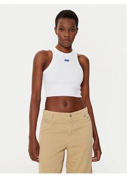 HUGO Top Baby 50511450 Biały Slim Fit ze sklepu MODIVO w kategorii Bluzki damskie - zdjęcie 182650775