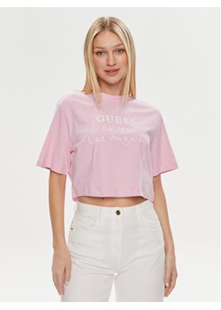 Guess T-Shirt Dakota V4GI13 JA914 Różowy Boxy Fit ze sklepu MODIVO w kategorii Bluzki damskie - zdjęcie 182650859