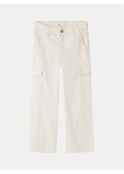 NAME IT Spodnie materiałowe 13220718 Écru Wide Leg ze sklepu MODIVO w kategorii Spodnie dziewczęce - zdjęcie 182651828