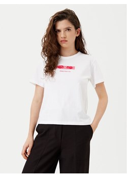 HUGO T-Shirt Destrel_1 50534246 Biały Regular Fit ze sklepu MODIVO w kategorii Bluzki damskie - zdjęcie 182651946