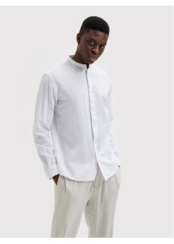 Selected Homme Koszula New Linen 16079054 Biały Regular Fit ze sklepu MODIVO w kategorii Koszule męskie - zdjęcie 182651959
