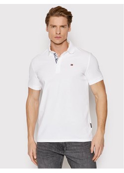Napapijri Polo Eolanos 3 NP0A4GB3 Biały Regular Fit ze sklepu MODIVO w kategorii T-shirty męskie - zdjęcie 182652026