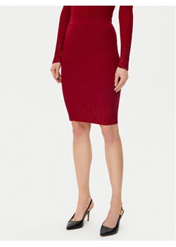 Guess Spódnica mini W5RD83 Z2Y50 Czerwony Slim Fit ze sklepu MODIVO w kategorii Spódnice - zdjęcie 182652097