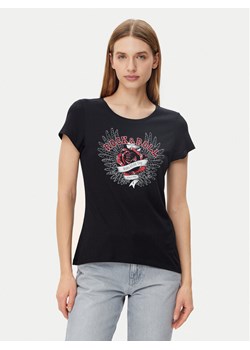 Morgan T-Shirt 251-DREBEL Czarny Regular Fit ze sklepu MODIVO w kategorii Bluzki damskie - zdjęcie 182652136