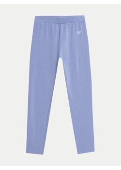 4F Legginsy 4FJWSS24TTIGF130 Niebieski Slim Fit ze sklepu MODIVO w kategorii Spodnie dziewczęce - zdjęcie 182652256