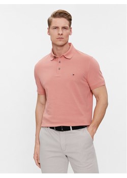 Tommy Hilfiger Polo 1985 MW0MW17771 Różowy Slim Fit ze sklepu MODIVO w kategorii T-shirty męskie - zdjęcie 182652518