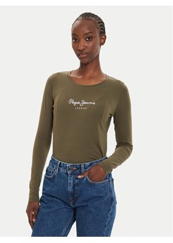 Pepe Jeans Bluzka New Virginia PL505203 Zielony Slim Fit ze sklepu MODIVO w kategorii Bluzki damskie - zdjęcie 182652729