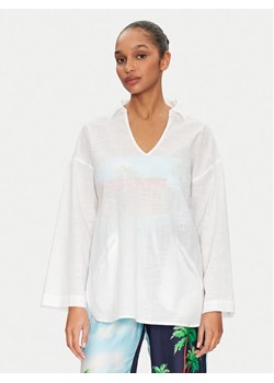 Seafolly Tunika Longline 55434-TO Biały Relaxed Fit ze sklepu MODIVO w kategorii Odzież plażowa - zdjęcie 182652768