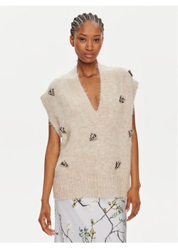 Munthe Sweter Oshali 242162524276 Beżowy Oversize ze sklepu MODIVO w kategorii Swetry damskie - zdjęcie 182652817