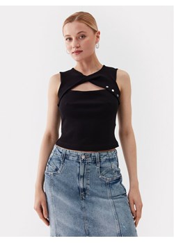 Guess Top W3YP11 K8RT2 Czarny Slim Fit ze sklepu MODIVO w kategorii Bluzki damskie - zdjęcie 182653047