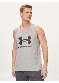 Under Armour Tank top Ua Sportstyle Logo Tank 1382883-035 Szary Loose Fit ze sklepu MODIVO w kategorii T-shirty męskie - zdjęcie 182653049