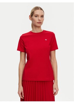 Tommy Hilfiger T-Shirt WW0WW45522 Czerwony Regular Fit ze sklepu MODIVO w kategorii Bluzki damskie - zdjęcie 182653148