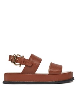 Pollini Sandały PA16083G0IPB0224 Brązowy ze sklepu MODIVO w kategorii Sandały damskie - zdjęcie 182653237