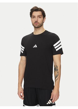 adidas T-Shirt Future Icons 3-Stripes JD4877 Czarny Regular Fit ze sklepu MODIVO w kategorii T-shirty męskie - zdjęcie 182653427