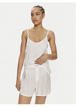 Calvin Klein Underwear Piżama 000QS7153E Biały Regular Fit ze sklepu MODIVO w kategorii Piżamy damskie - zdjęcie 182653435