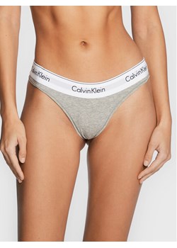 Calvin Klein Underwear Figi brazylijskie 000QF5981E Szary ze sklepu MODIVO w kategorii Majtki damskie - zdjęcie 182653717