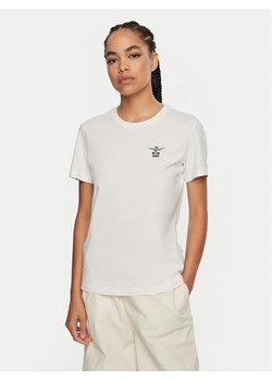 Aeronautica Militare T-Shirt 242TS2301DJ59 Biały Regular Fit ze sklepu MODIVO w kategorii Bluzki damskie - zdjęcie 182653767