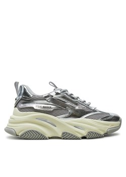 Steve Madden Sneakersy Possession-E SM19000033 Srebrny ze sklepu MODIVO w kategorii Buty sportowe damskie - zdjęcie 182654195