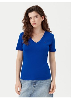 Tommy Hilfiger T-Shirt New Cody WW0WW40584 Niebieski Slim Fit ze sklepu MODIVO w kategorii Bluzki damskie - zdjęcie 182654259