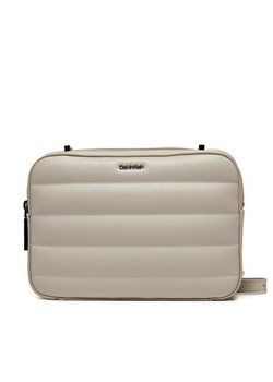 Calvin Klein Torebka Line Quilt Camera Bag K60K612114 Szary ze sklepu MODIVO w kategorii Listonoszki - zdjęcie 182654358