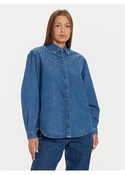 Pepe Jeans Koszula jeansowa Charlie PL304962 Niebieski Loose Fit ze sklepu MODIVO w kategorii Koszule damskie - zdjęcie 182654396