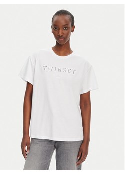 TWINSET T-Shirt 251TT2041 Biały Relaxed Fit ze sklepu MODIVO w kategorii Bluzki damskie - zdjęcie 182654475
