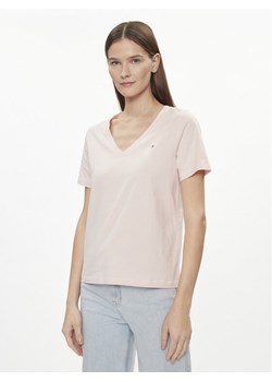 Tommy Hilfiger T-Shirt Modern WW0WW39781 Różowy Regular Fit ze sklepu MODIVO w kategorii Bluzki damskie - zdjęcie 182654488