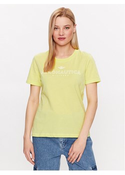 Aeronautica Militare T-Shirt 231TS2105DJ510 Żółty Regular Fit ze sklepu MODIVO w kategorii Bluzki damskie - zdjęcie 182654508
