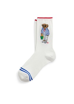 Polo Ralph Lauren Skarpety wysokie damskie 455968668001 Biały ze sklepu MODIVO w kategorii Skarpetki damskie - zdjęcie 182654626