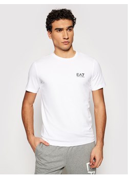 EA7 Emporio Armani T-Shirt 8NPT52 PJM5Z 1100 Biały Regular Fit ze sklepu MODIVO w kategorii T-shirty męskie - zdjęcie 182654658