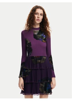 Desigual Sukienka codzienna Pansee Lacroix 24WWVK34 Fioletowy Regular Fit ze sklepu MODIVO w kategorii Sukienki - zdjęcie 182654696