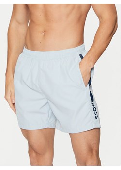 BOSS Szorty kąpielowe Dolphin 50508798 Błękitny Regular Fit ze sklepu MODIVO w kategorii Kąpielówki - zdjęcie 182654716