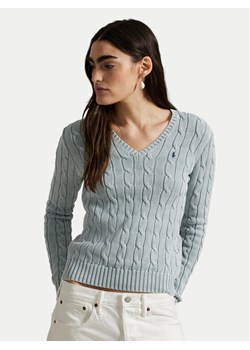 Polo Ralph Lauren Sweter 211935305006 Błękitny Slim Fit ze sklepu MODIVO w kategorii Swetry damskie - zdjęcie 182654738