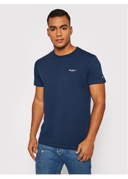 Pepe Jeans T-Shirt Original Basic 3 N PM508212 Granatowy Slim Fit ze sklepu MODIVO w kategorii T-shirty męskie - zdjęcie 182654995
