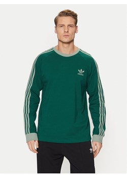 adidas Longsleeve adicolor Classics 3-Stripes JD0540 Zielony Slim Fit ze sklepu MODIVO w kategorii T-shirty męskie - zdjęcie 182655117