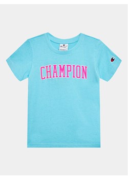 Champion T-Shirt Bookstore 404658 Niebieski Regular Fit ze sklepu MODIVO w kategorii Bluzki dziewczęce - zdjęcie 182655139