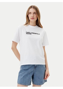KARL LAGERFELD T-Shirt A1W17005 Biały Relaxed Fit ze sklepu MODIVO w kategorii Bluzki damskie - zdjęcie 182655245
