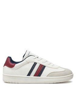 Tommy Hilfiger Sneakersy Stripes Low Cut Lace-Up Sneaker T3X9-33645-1269 Biały ze sklepu MODIVO w kategorii Buty sportowe dziecięce - zdjęcie 182655308