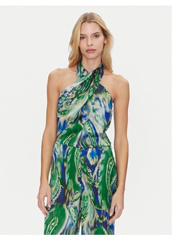 Simona Corsellini Top P25CPTO01401 Zielony Slim Fit ze sklepu MODIVO w kategorii Bluzki damskie - zdjęcie 182655437