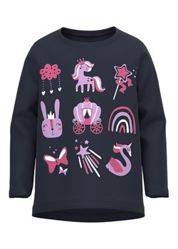 NAME IT Bluzka 13218927 Granatowy Relaxed Fit ze sklepu MODIVO w kategorii Bluzki dziewczęce - zdjęcie 182655456