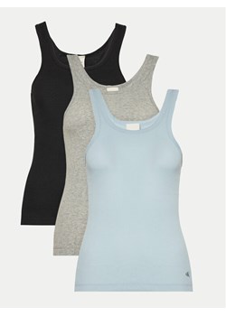 Calvin Klein Underwear Komplet 3 topów LV00QS7493 Kolorowy Regular Fit ze sklepu MODIVO w kategorii Bluzki damskie - zdjęcie 182655647