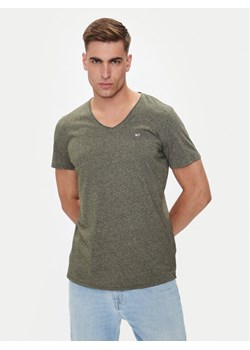 Tommy Jeans T-Shirt Jaspe DM0DM09587 Zielony Slim Fit ze sklepu MODIVO w kategorii T-shirty męskie - zdjęcie 182655859