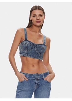 Tommy Jeans Top DW0DW17065 Niebieski Slim Fit ze sklepu MODIVO w kategorii Bluzki damskie - zdjęcie 182655919