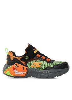 Skechers Sneakersy Dino Lights 400615L/BKOR Czarny ze sklepu MODIVO w kategorii Buty sportowe dziecięce - zdjęcie 182656007