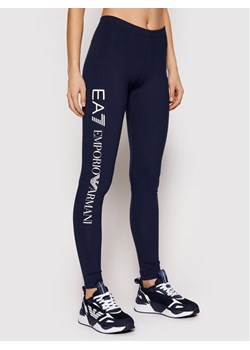 EA7 Emporio Armani Legginsy 8NTP63 TJ01Z 1554 Granatowy Slim Fit ze sklepu MODIVO w kategorii Spodnie damskie - zdjęcie 182656197