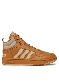adidas Sneakersy Hoops 3.0 Mid IF2636 Brązowy ze sklepu MODIVO w kategorii Buty sportowe męskie - zdjęcie 182656427