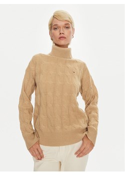 Tommy Hilfiger Golf WW0WW43102 Beżowy Regular Fit ze sklepu MODIVO w kategorii Swetry damskie - zdjęcie 182656458