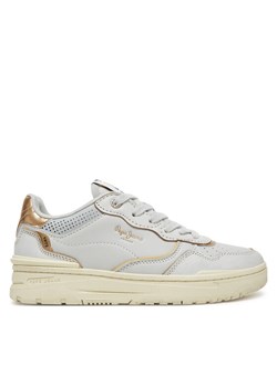 Pepe Jeans Sneakersy Chester Distress W PLS00033 Biały ze sklepu MODIVO w kategorii Buty sportowe damskie - zdjęcie 182656839