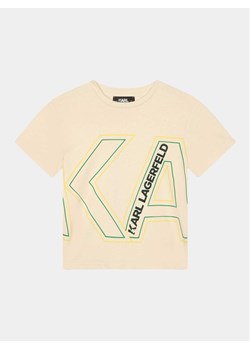 Karl Lagerfeld Kids T-Shirt Z25412 S Biały Regular Fit ze sklepu MODIVO w kategorii T-shirty chłopięce - zdjęcie 182657069