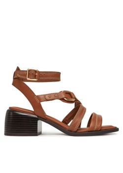 Clarks Sandały Morwyn Strap 26181244 Brązowy ze sklepu MODIVO w kategorii Sandały damskie - zdjęcie 182657086